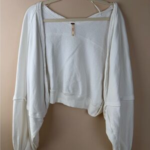 Free People Women's white cardigan